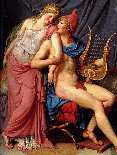 Jacques-Louis David Paris and Helen Sweden oil painting art
